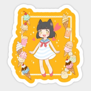 Nia's ice cream Sticker